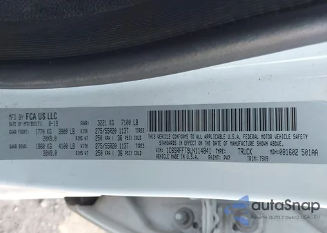 2020 Ram 1500 Lone Star 4X4 5'7 Box из США, поврежденный, VIN 1C6SRFFT9LN114841